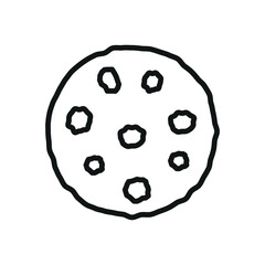 Chocolate Chip Cookies Icon showcases a sweet and inviting style, ideal for highlighting comfort foods, snack businesses, or holiday-themed promotions