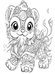Smiling Barongsai Joy of Lunar New Year