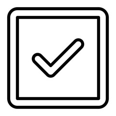 Check Box Vector Line Icon Design