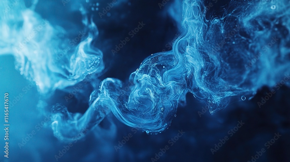 Poster smooth blue abstract background with gradients and soft waves