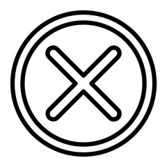 Close Vector Line Icon Design