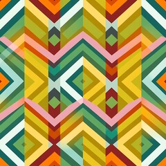 Vibrant Geometric Textile Pattern 