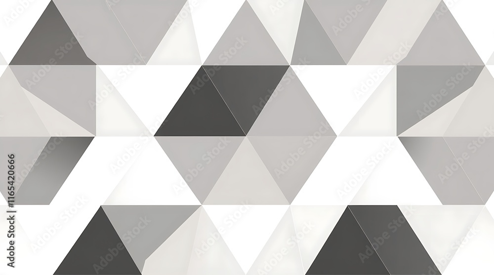 Poster abstract gray triangles pattern