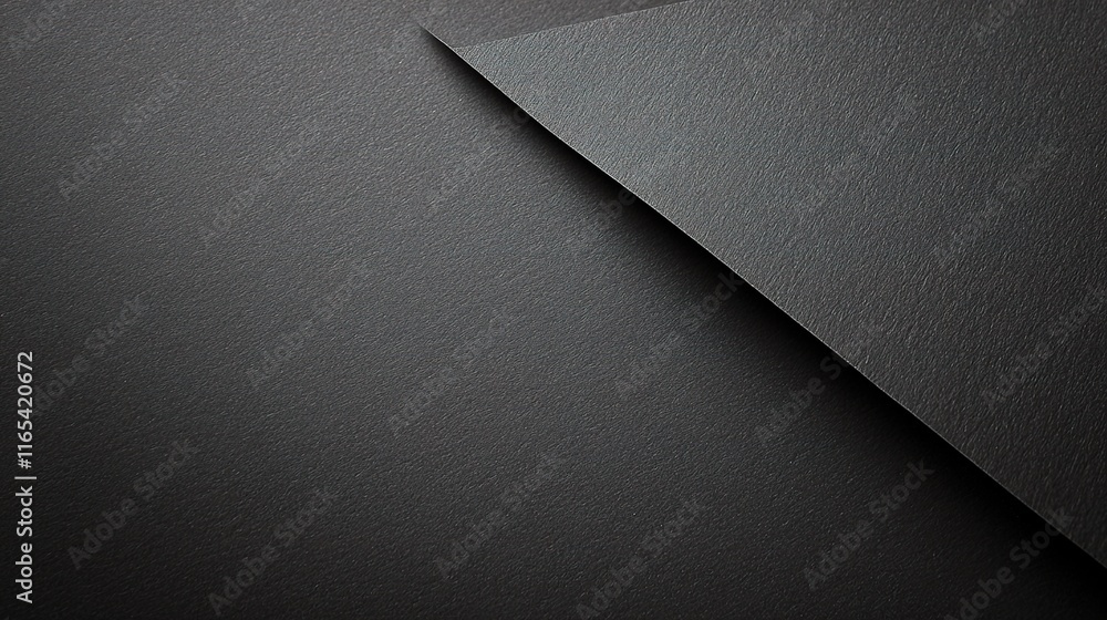Poster textured grey paper sheet with rich surface and unique folding angle