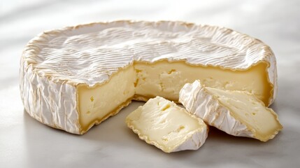 Aromatic and Creamy Wheel of Cheese, Perfect for a Gourmet Snack or Meal