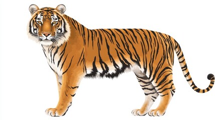 Obraz premium tiger. Tiger on white background. animal