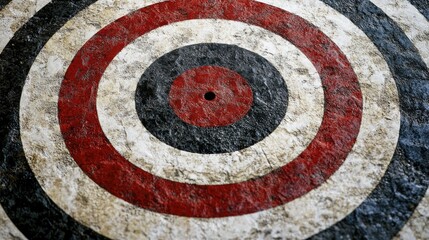 Bulls Eye Target Wall Close Up