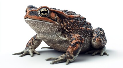 Fototapeta premium toad. Toad on white background. animal