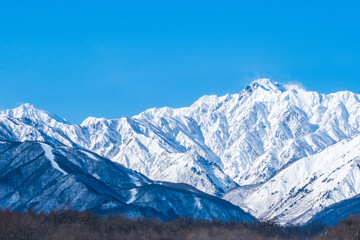 冬の北アルプス・五竜岳