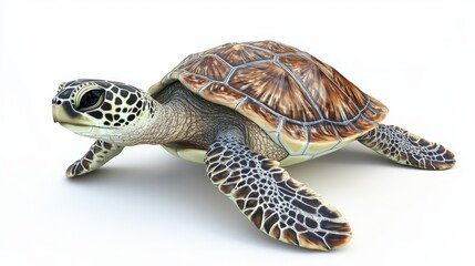 turtle. turtle on white background. animal