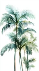 Stunning Watercolor Palm Trees - Tropical Botanical Art Print