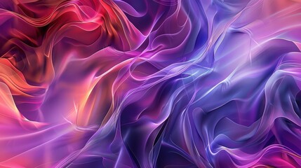 Obraz premium Abstract colorful waves creating a vibrant and dynamic background, suitable for wallpapers and digital art projects