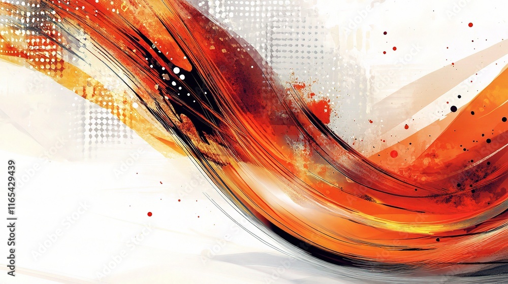 Aufkleber abstract dynamic background with vibrant shapes in business design