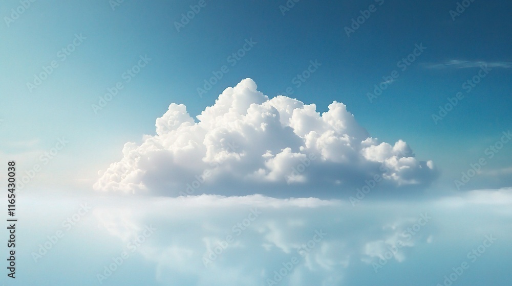 Poster concept of cloud computing as remote business solution