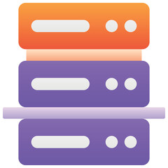 Fototapeta premium Gradient color illustration for Server network
