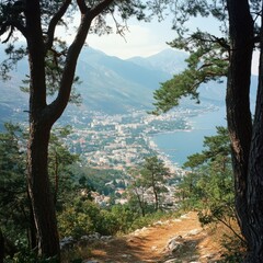 Fototapeta premium Aj-Petri trail, Yalta view