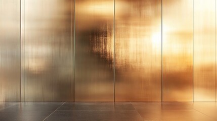 Polished Bronze Metal Wall with Abstract Texture and Warm Tones