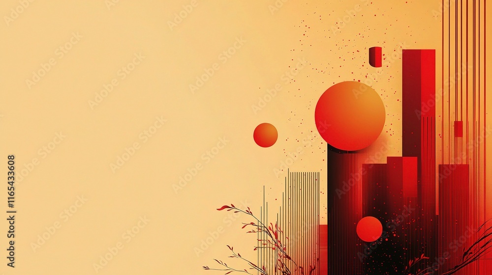 Poster modern sleek business background with abstract design elements