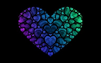Abstract hearts background Love background