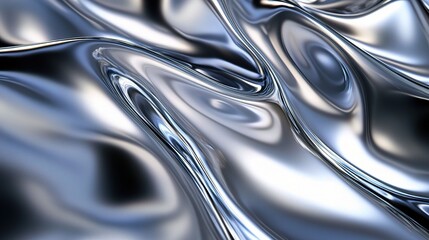 Smooth Silver Metal Texture with Reflective Surfaces and Patterns