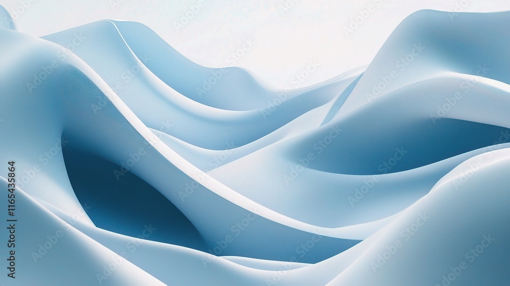 Poster smooth blue abstract background with subtle gradients and waves