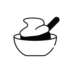 Yogurt vector icon