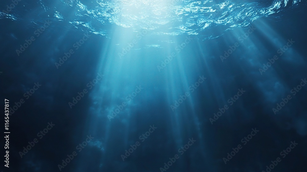 Poster Blue Gradient Abstract Texture with Glowing Light Effect Background