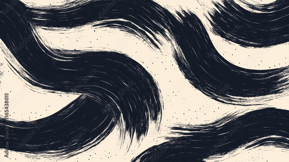 Aufkleber black and white abstract pattern with subtle dotted texture for modern design monochromatic