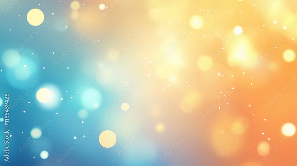 Poster colorful gradient background with bokeh effects and digital texture