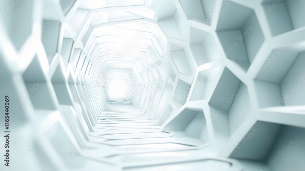 Aufkleber abstract futuristic technology background with hexagonal shapes