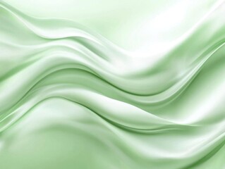 Obraz premium Abstract Green Fabric Background - Smooth, Wavy, and Elegant