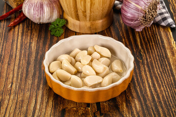 Tasty aroma marinated garlic cloves