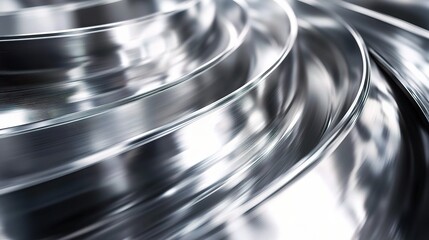 Smooth Reflective Silver Metal Texture for Background Design