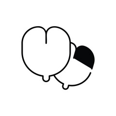 Chickpeas vector icon