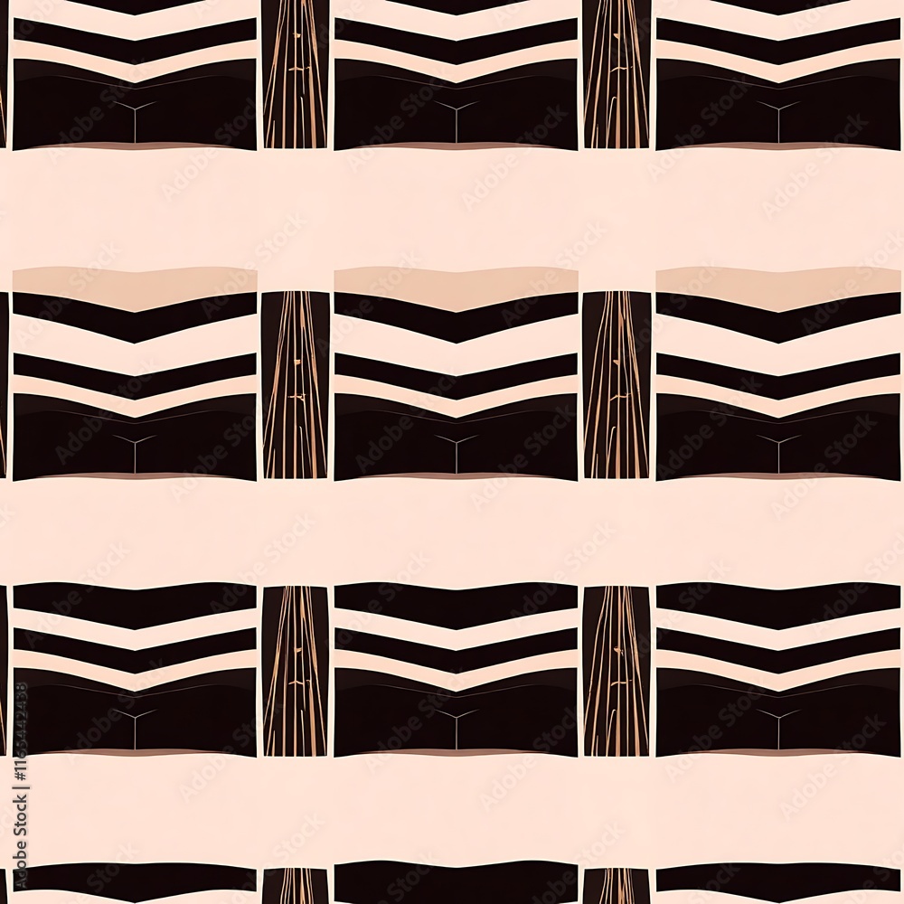 Aufkleber black and white geometric pattern: a stylish and modern geometric pattern featuring black and white 