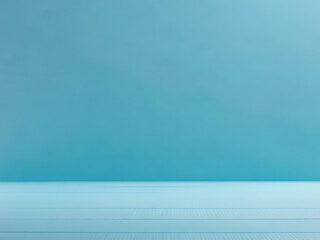 blue background wall and table for product display