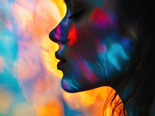 Woman with eyes closed