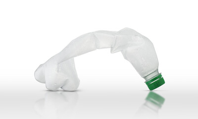 crushed plastic drink bottle