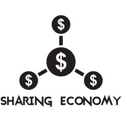 sharing economy icon , profit icon