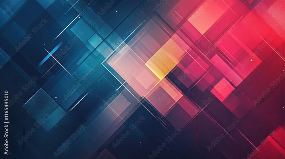 Poster vibrant abstract digital background with dynamic colors and shapes