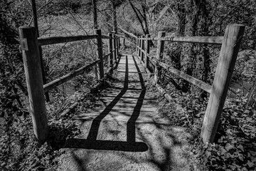 shadow on the bridge