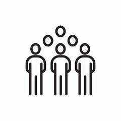 Team group people crowd icon vector sign
