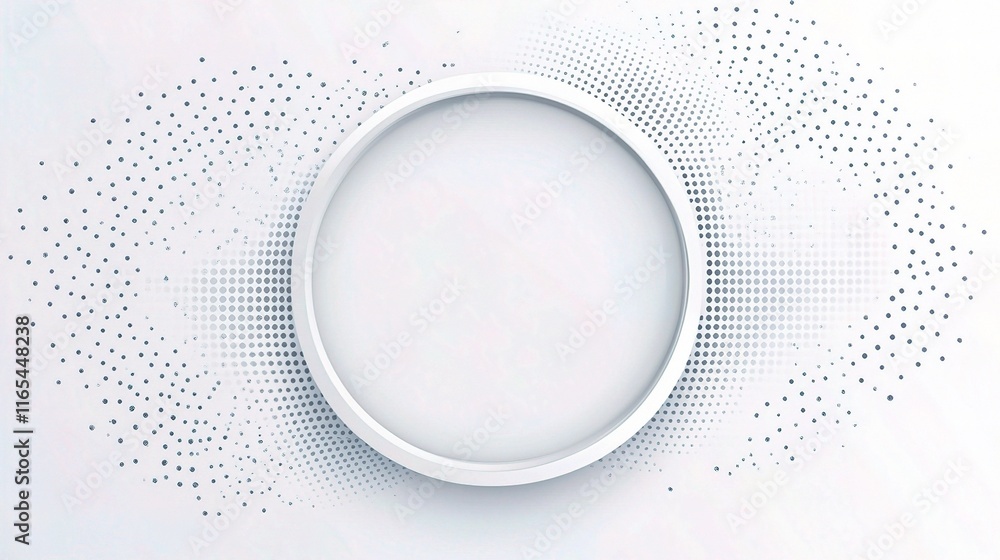 Poster abstract white vector banner with halftone design for business use