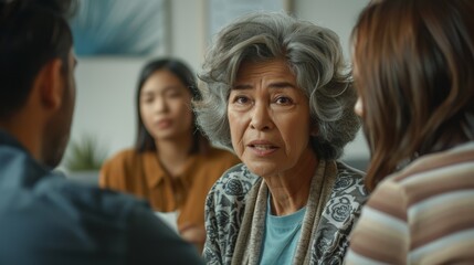 Obraz premium Support and comfort for a woman facing depression or trauma, focusing on counseling, therapy, community care, empathy, and mental health rehabilitation