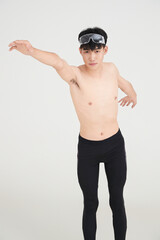 Image of swimmer on white background