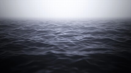 Calm ocean waves under foggy daylight. peaceful and minimal marine themes