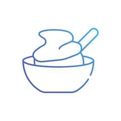 Yogurt vector icon