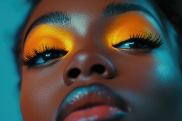 Fototapeta premium Woman's Face with Bright Makeup