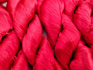 Thai Silk and Cocoon using in India for making expensive sari or saree by hand loom.