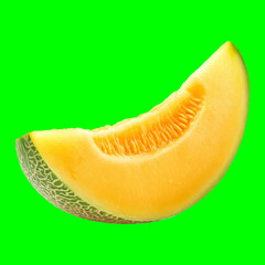 melon on a plate Green Screen background